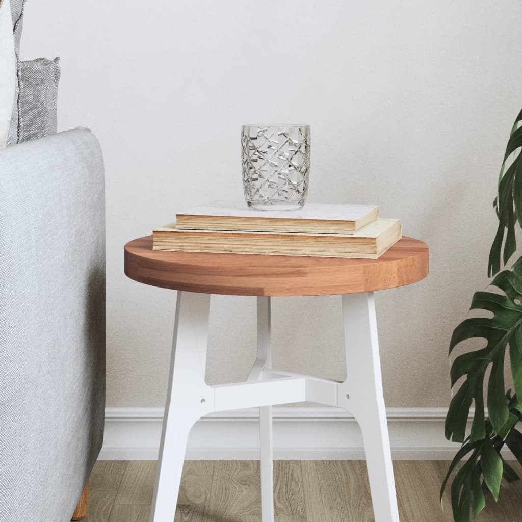 Table Top Ã ̃30x2.5 cm Round Solid Wood Beech