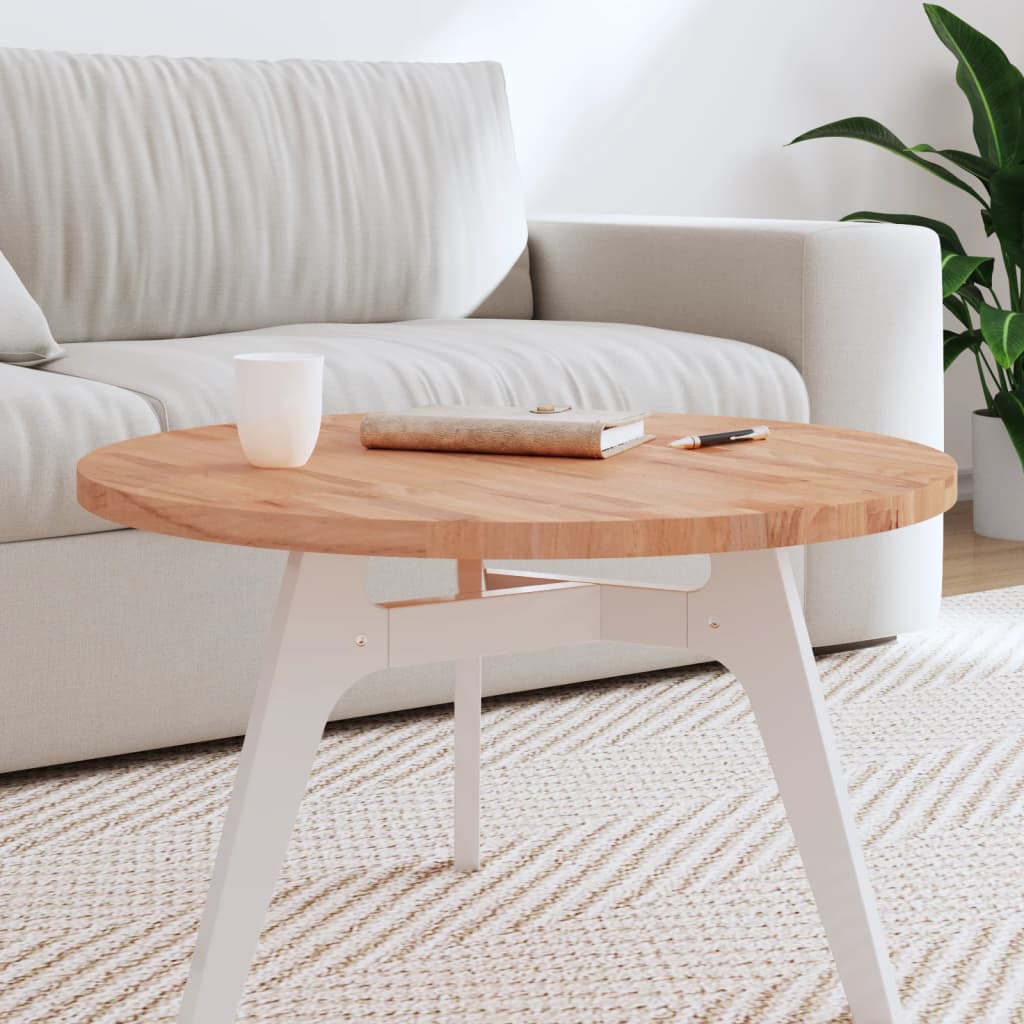 Table Top Ã ̃70x2.5 cm Round Solid Wood Beech
