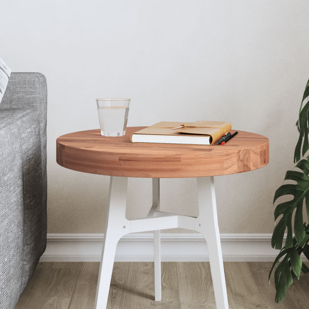 Table Top Ã ̃40x4 cm Round Solid Wood Beech