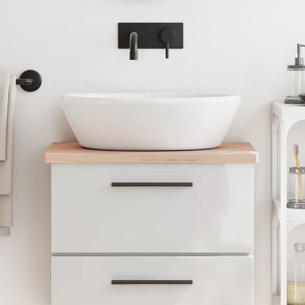 Bathroom Countertop 60x40x2.5 cm Solid Wood Beech