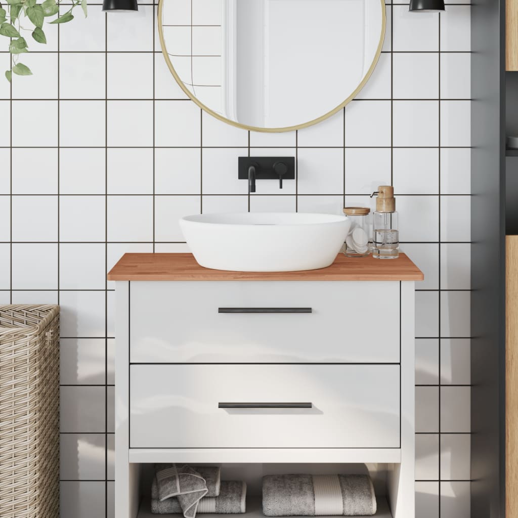 Bathroom Countertop 80x40x1.5 cm Solid Wood Beech