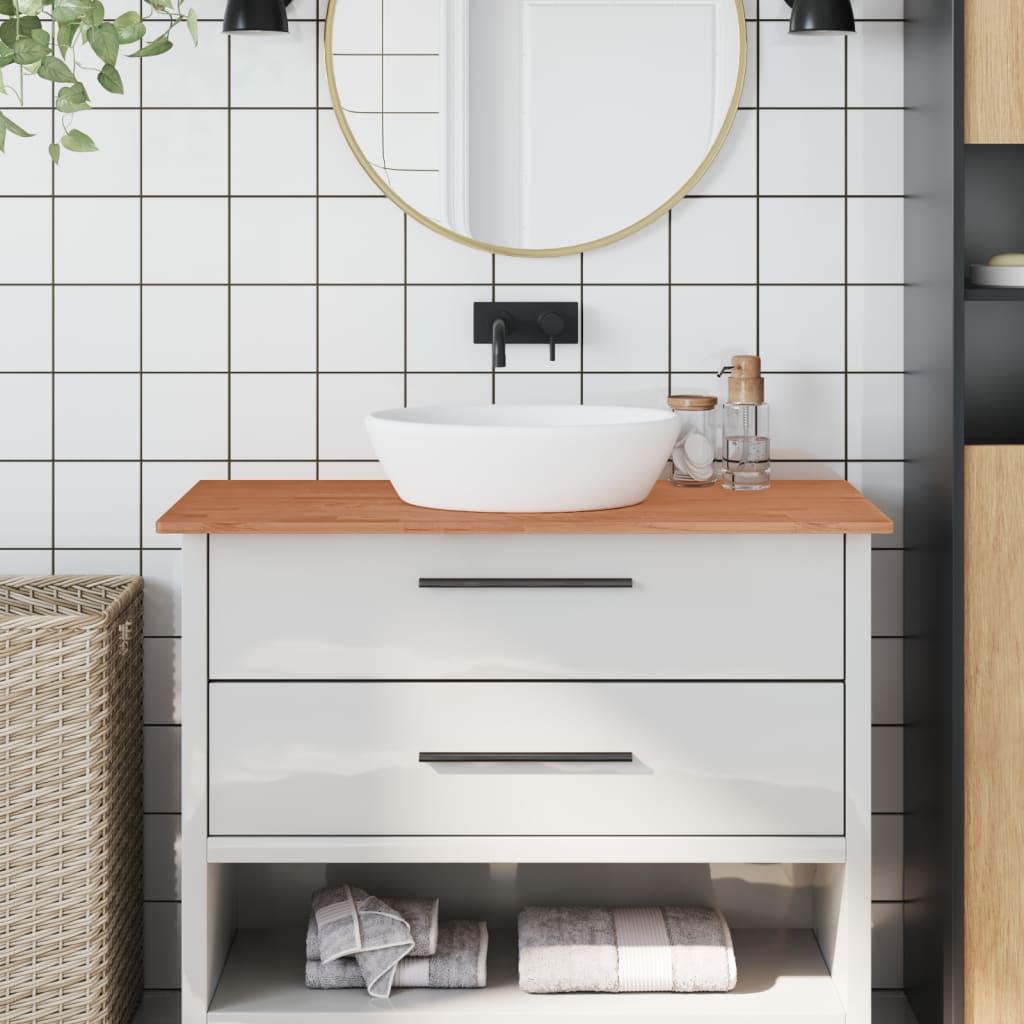 Bathroom Countertop 100x50x1.5 cm Solid Wood Beech