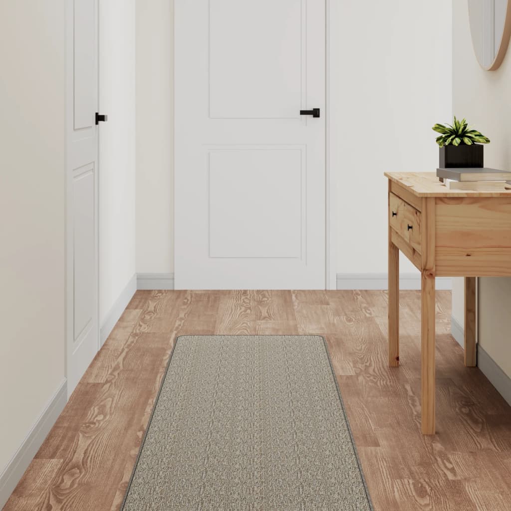 Carpet Runner Sisal Look Taupe 50x150 cm