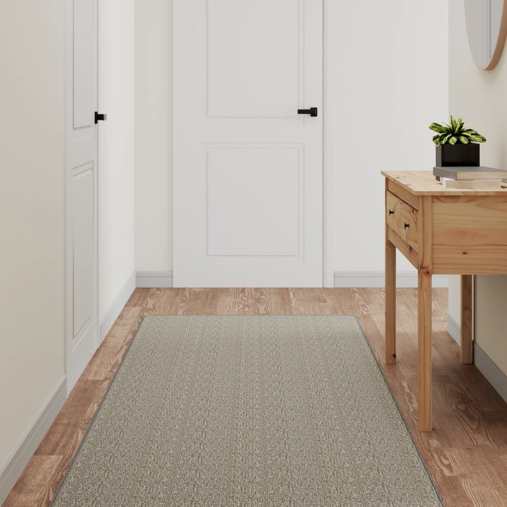 Carpet Runner Sisal Look Taupe 80x200 cm