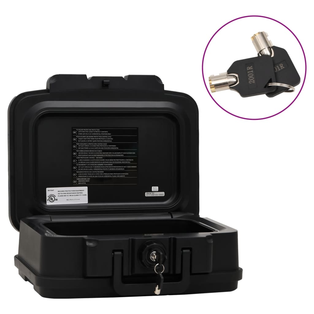 Safe Box Black 38x32.5x16.5 cm Polypropylene