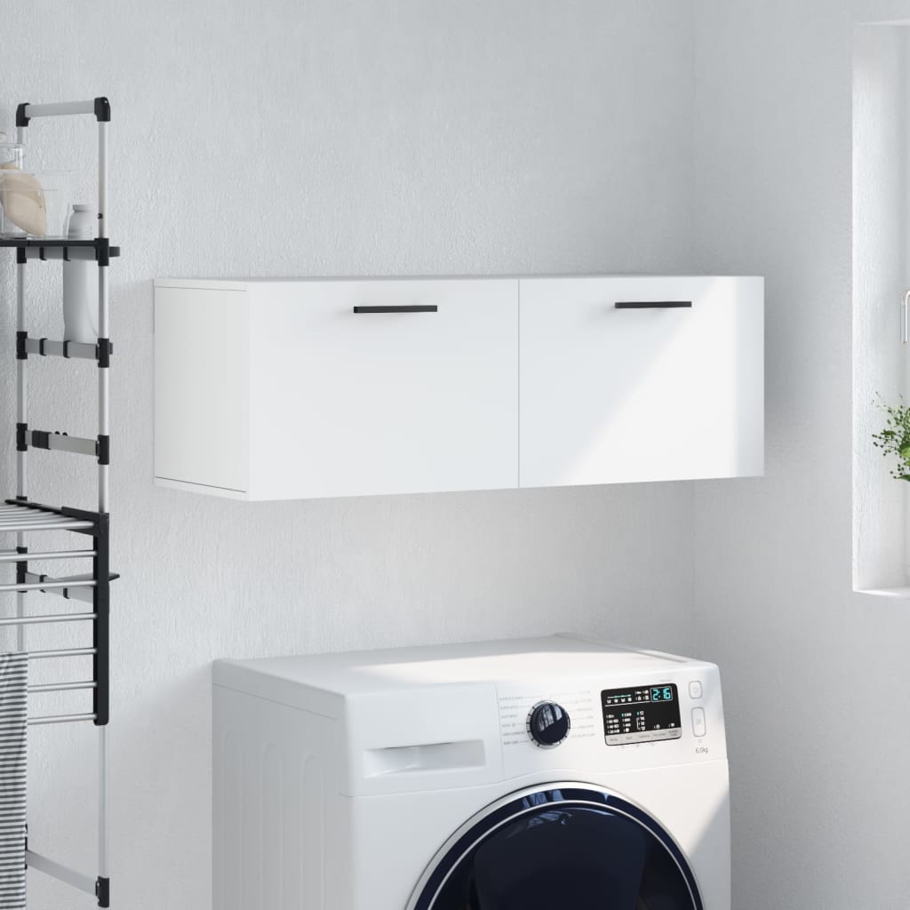 Wall Cabinet White 100x36.5x35 cm Engineered Wood