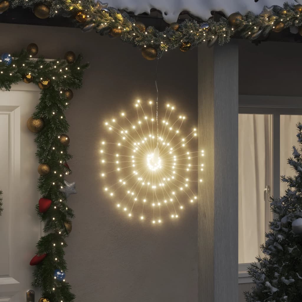 Faune Christmas Starburst Lights 140 LEDs 8 pcs Warm White 17cm