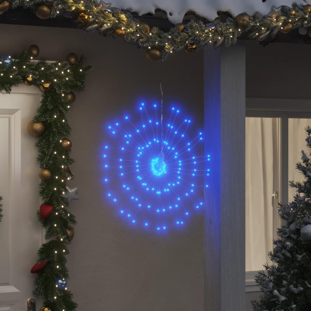 Faune Christmas Starburst Lights 140 LEDs 8 pcs Blue 17cm