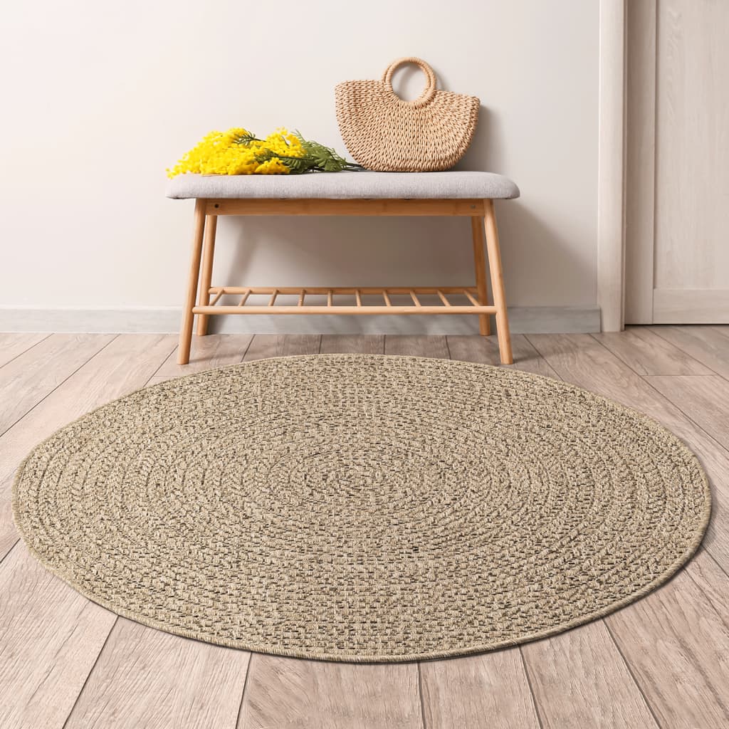 Rug 120cm Jute Look Indoor and Outdoor