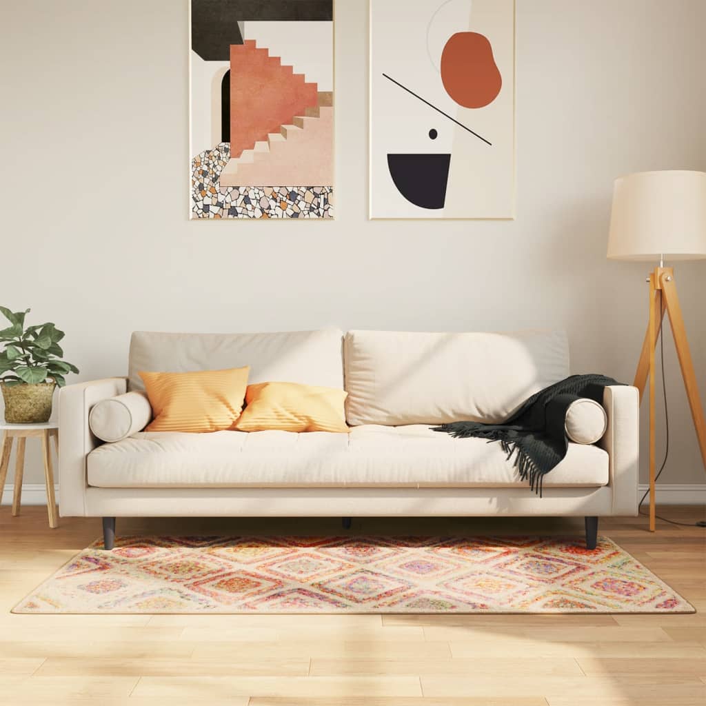 Rug Washable Multicolour 80x150cm Anti Slip