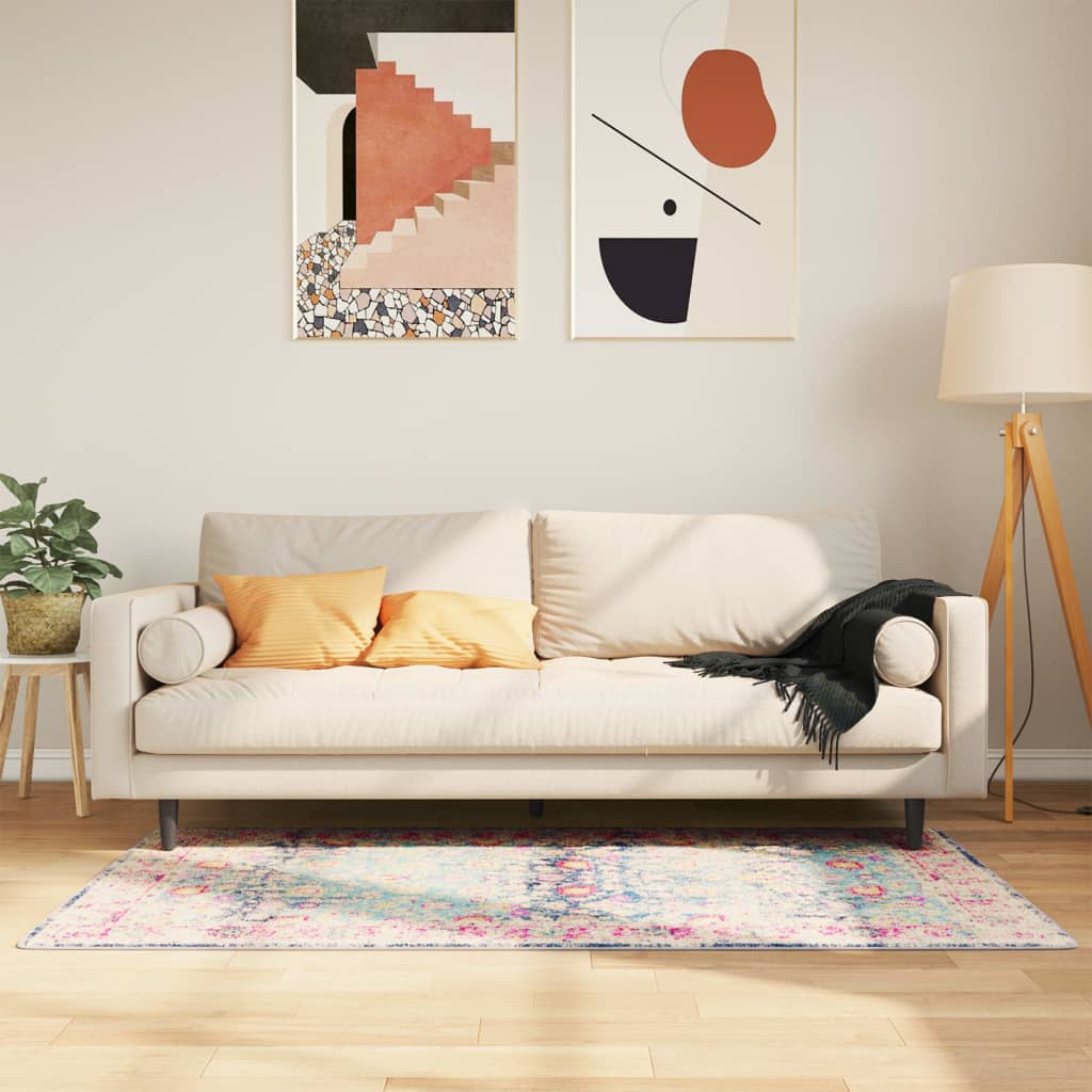Rug Washable Multicolour 80x150cm Anti Slip
