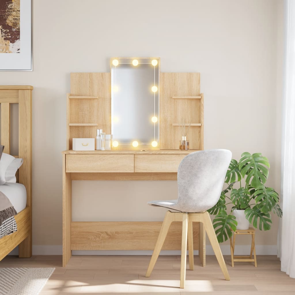 Dressing Table - CROSA Dresser Sonoma Oak 96cm