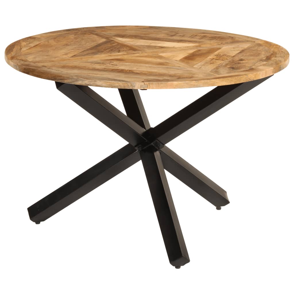 Dining Table 110x75 cm Solid Wood Rough Mango