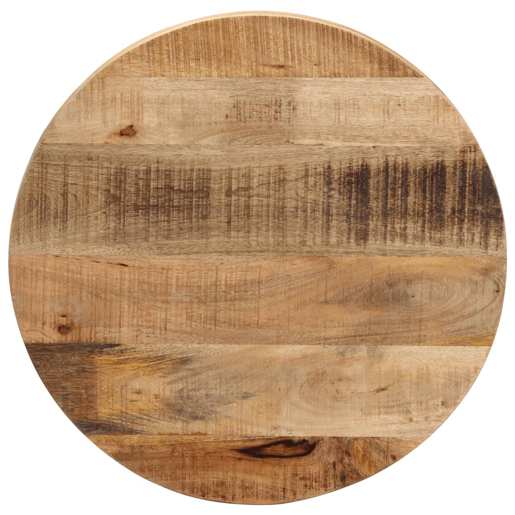 Table Top 50x3.8 cm Round Solid Wood Rough Mango