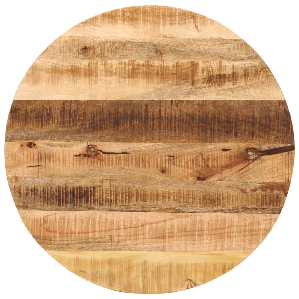Table Top 70x3.8 cm Round Solid Wood Rough Mango