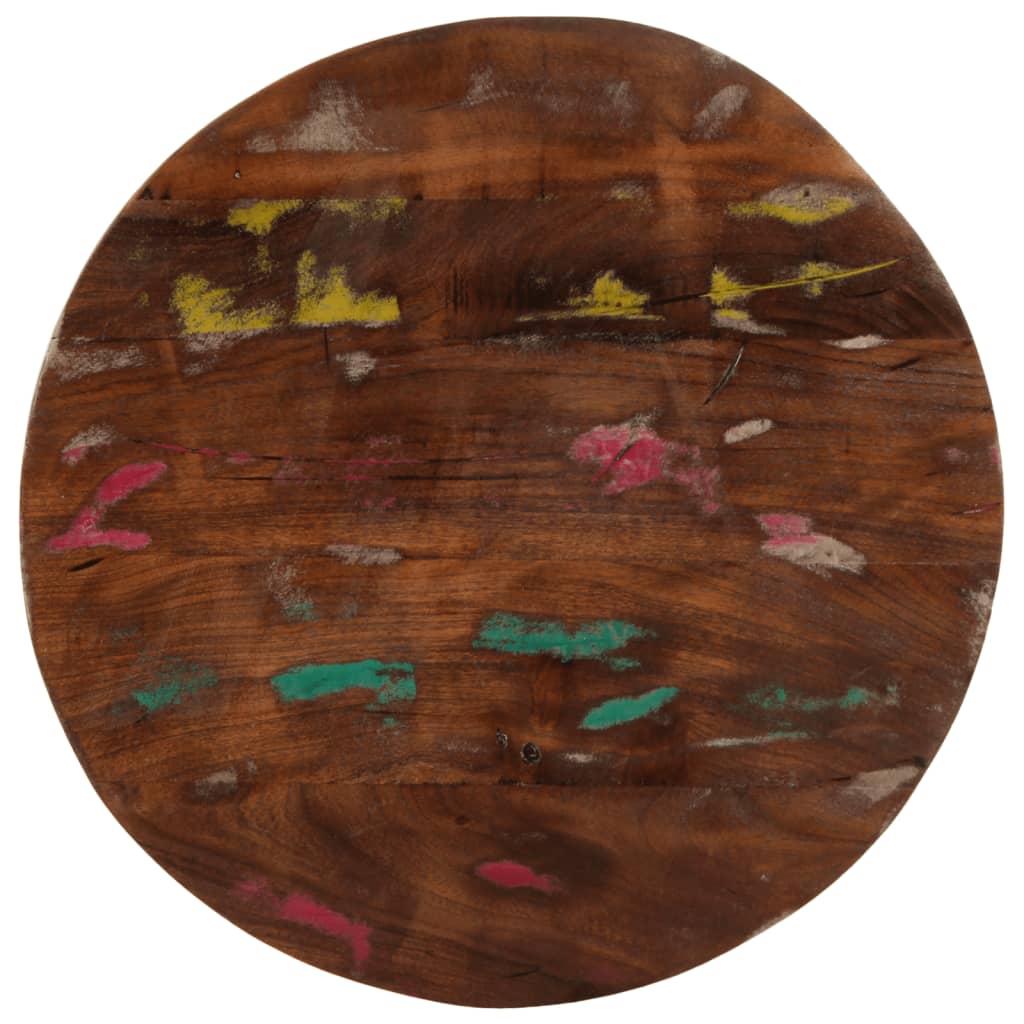 Table Top 40x3.8 cm Round Solid Wood Reclaimed