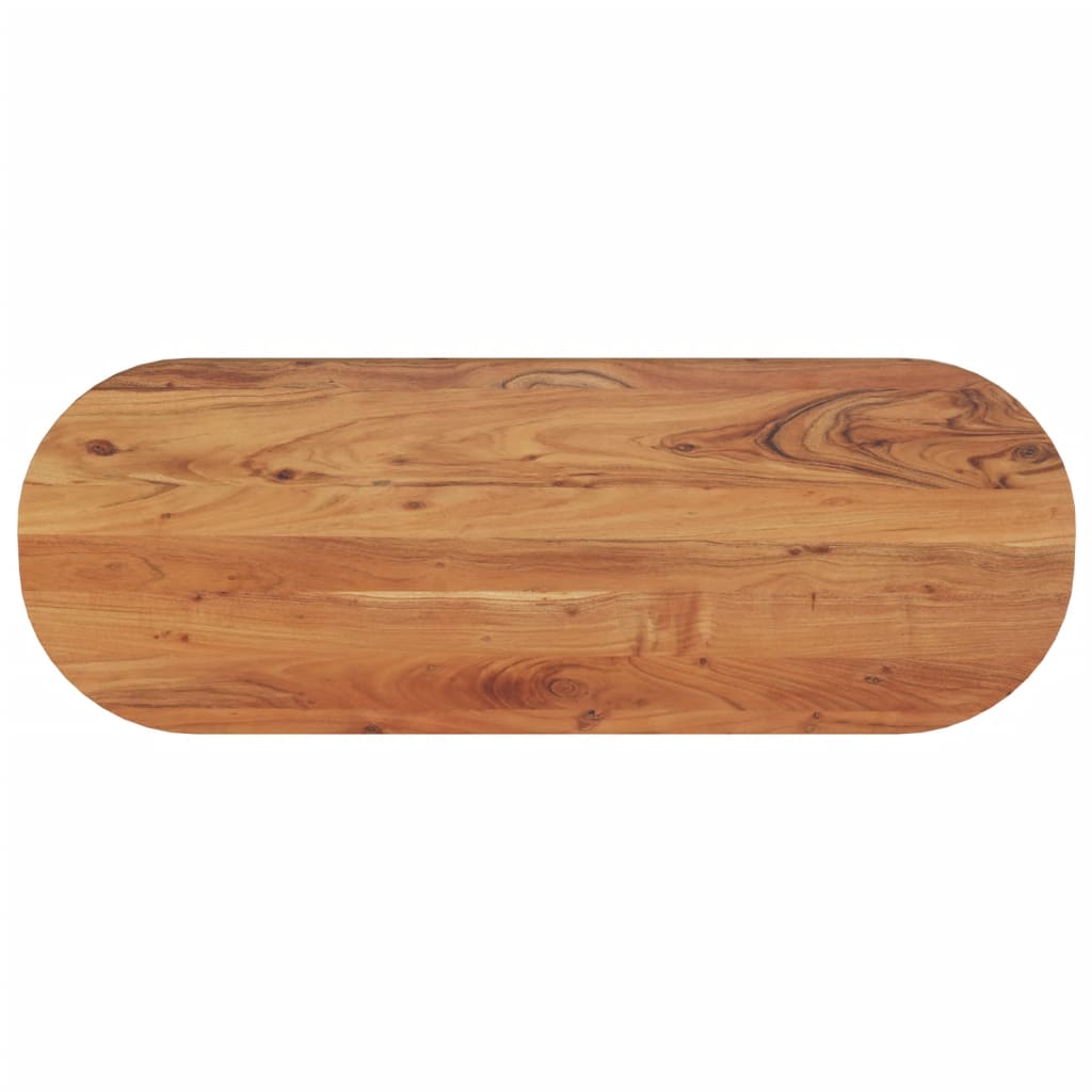 Table Top 110x40x2.5 cm Oval Solid Wood Acacia