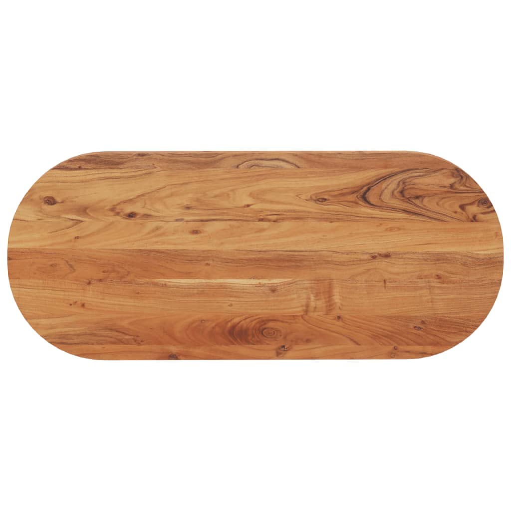 Table Top 140x60x2.5 cm Oval Solid Wood Acacia