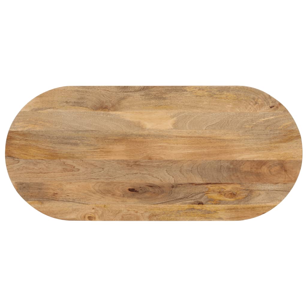 Table Top 110x40x2.5 cm Oval Solid Wood Mango