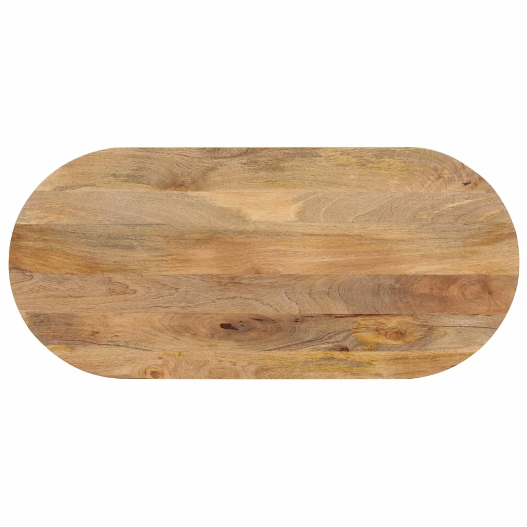 Table Top 120x60x2.5 cm Oval Solid Wood Mango