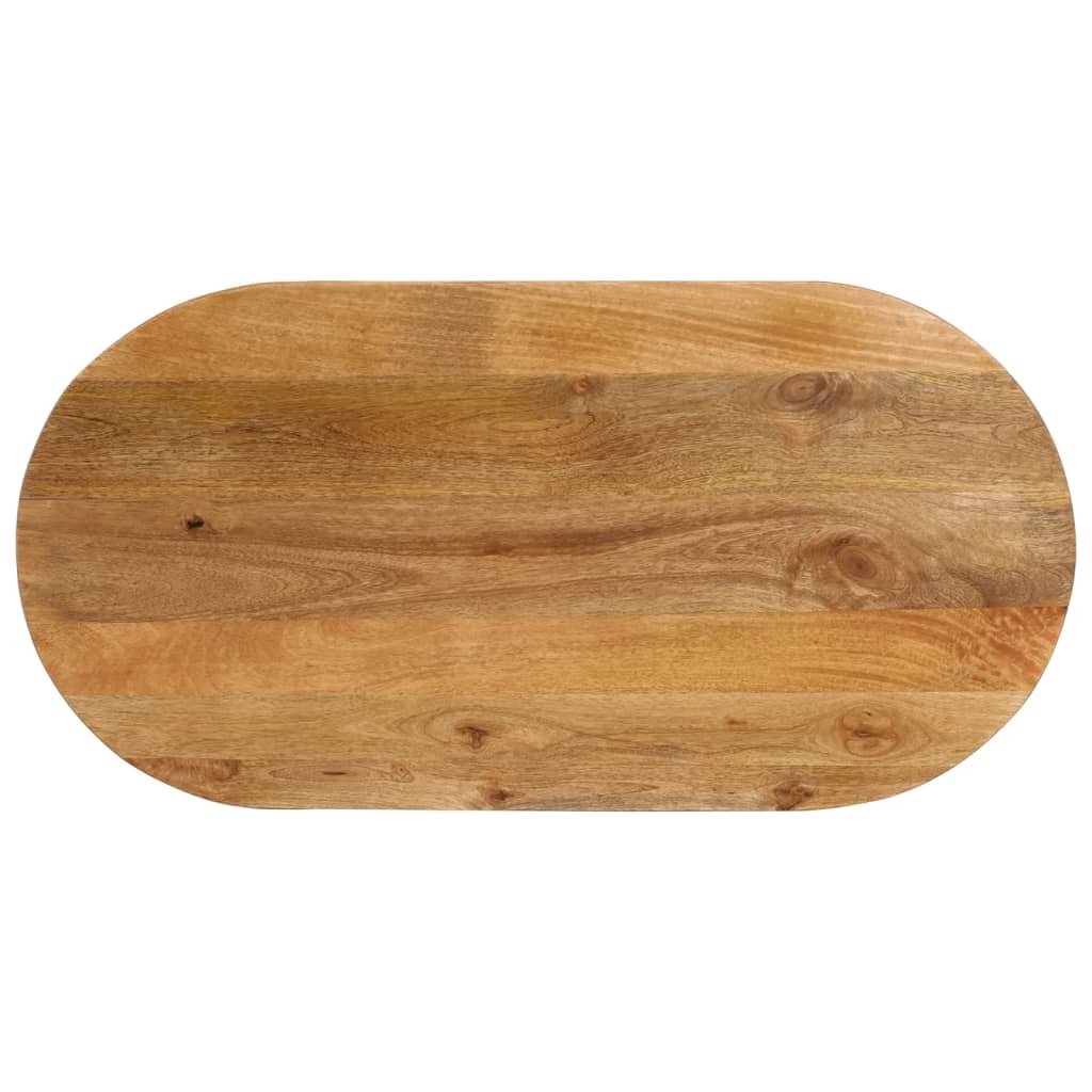 Table Top 120x50x3.8 cm Oval Solid Wood Mango