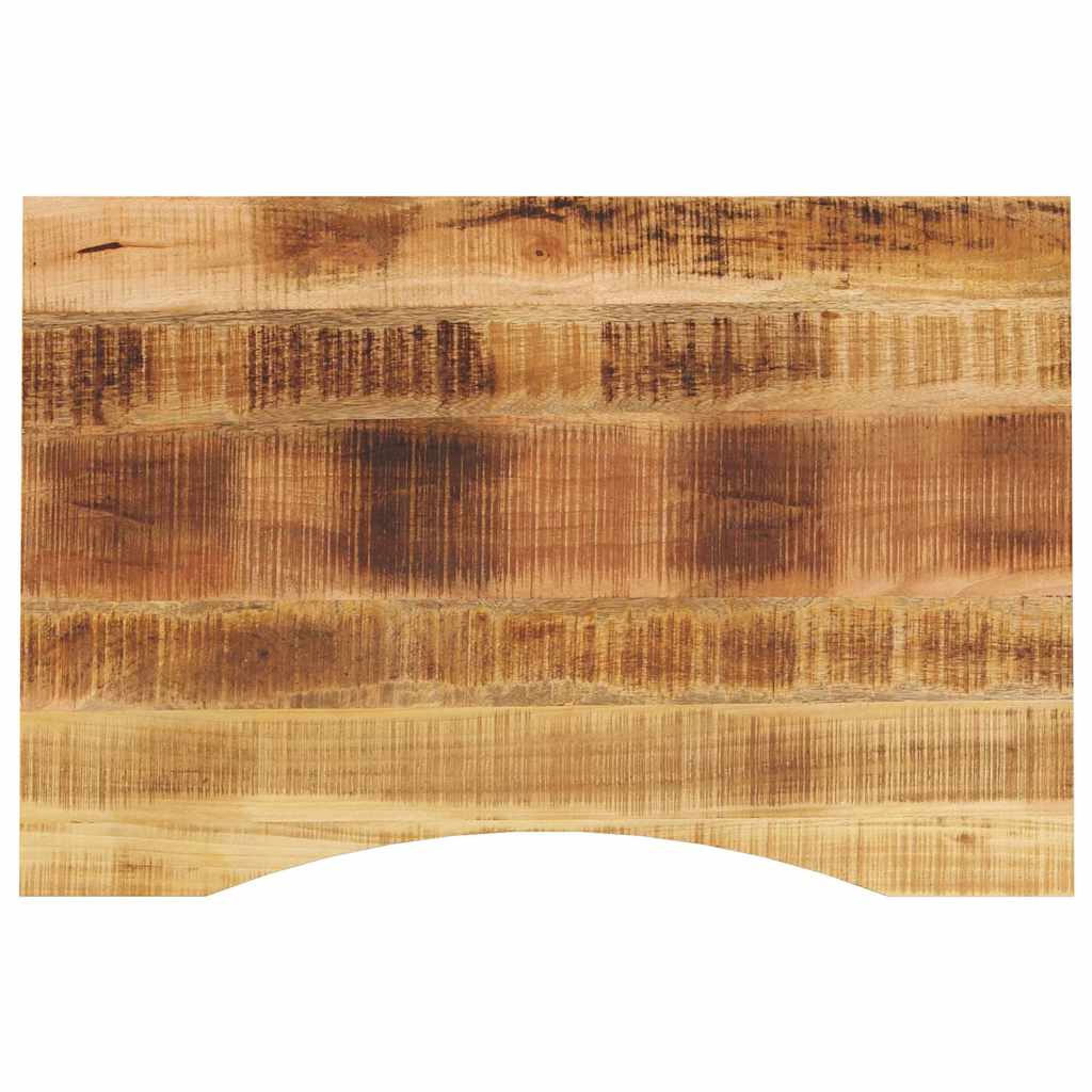 Desk Top with Curve 90x50x2.5 cm Solid Wood Rough Mango