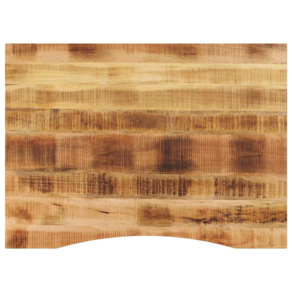 Desk Top with Curve 110x80x2.5 cm Solid Wood Rough Mango