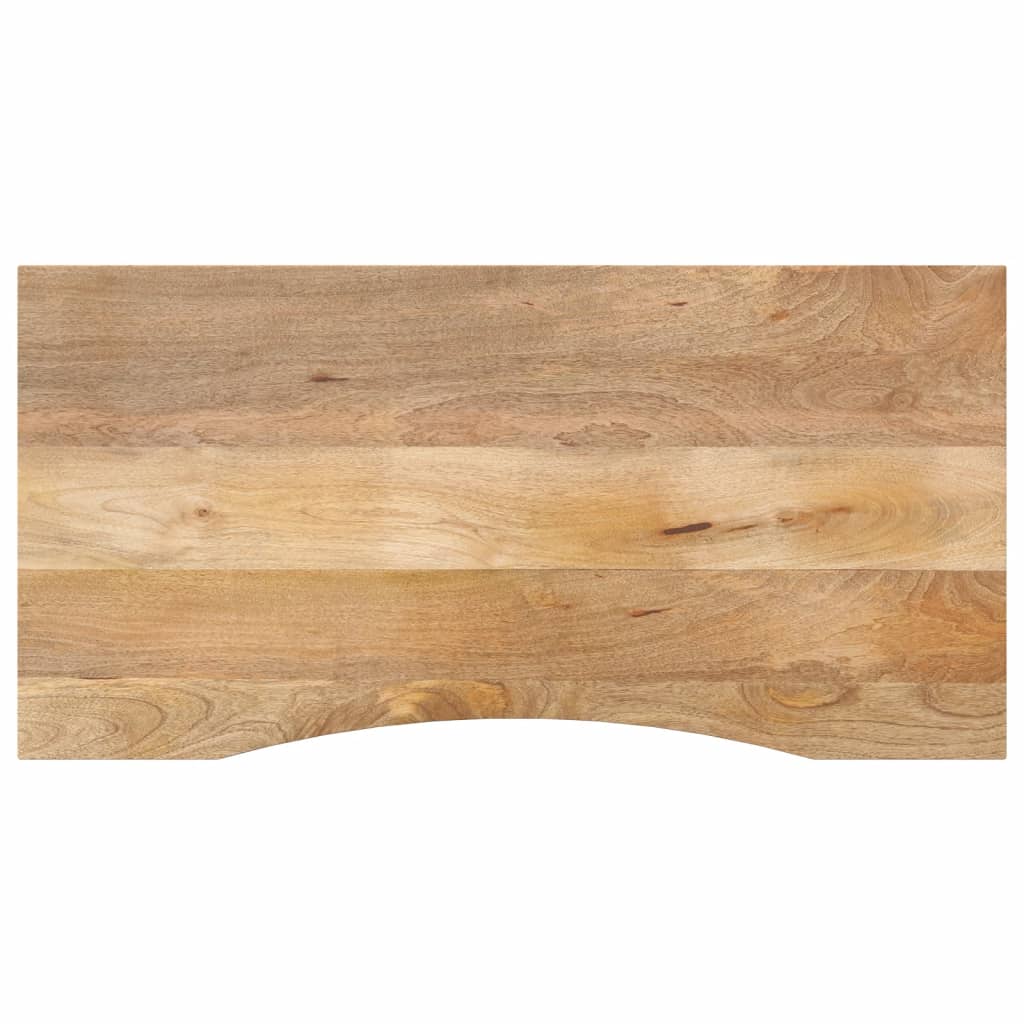 Desk Top with Curve 110x50x2.5 cm Solid Wood Rough Mango