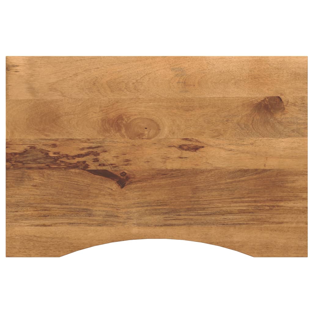Desk Top with Curve 80x60x2.5 cm Solid Wood Rough Mango