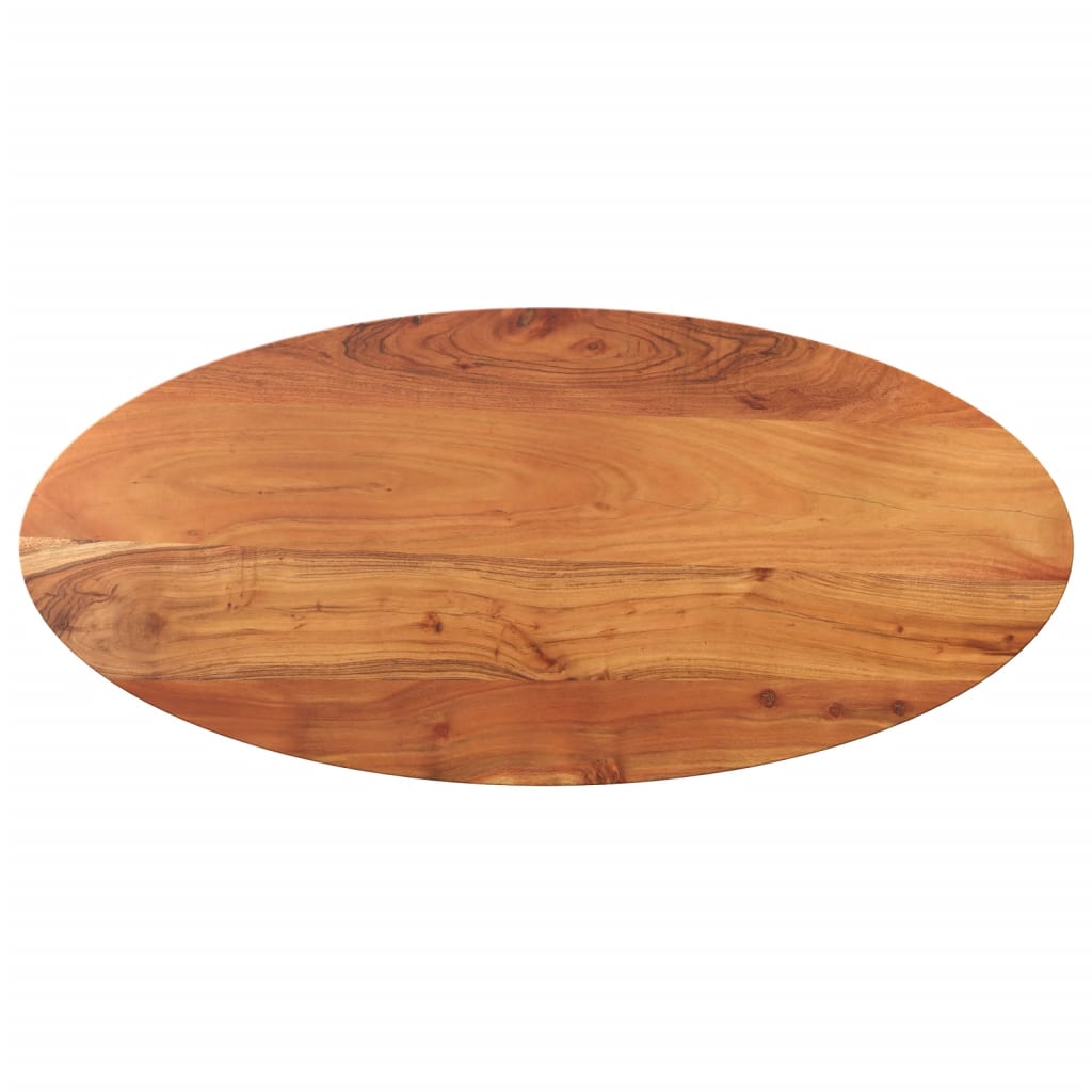Table Top 120x50x3.8 cm Oval Solid Wood Acacia