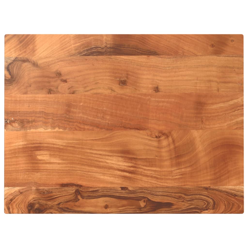 Table Top 80x60x3.8 cm Rectangular Solid Wood Acacia