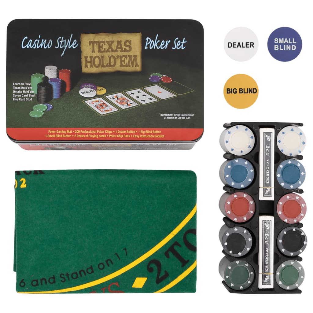 Poker Chip Set 200 Pcs 4 g