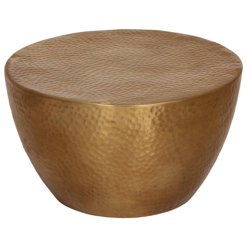 Coffee Table Hammered Aluminium Ã ̃ 50x30 cm Brass