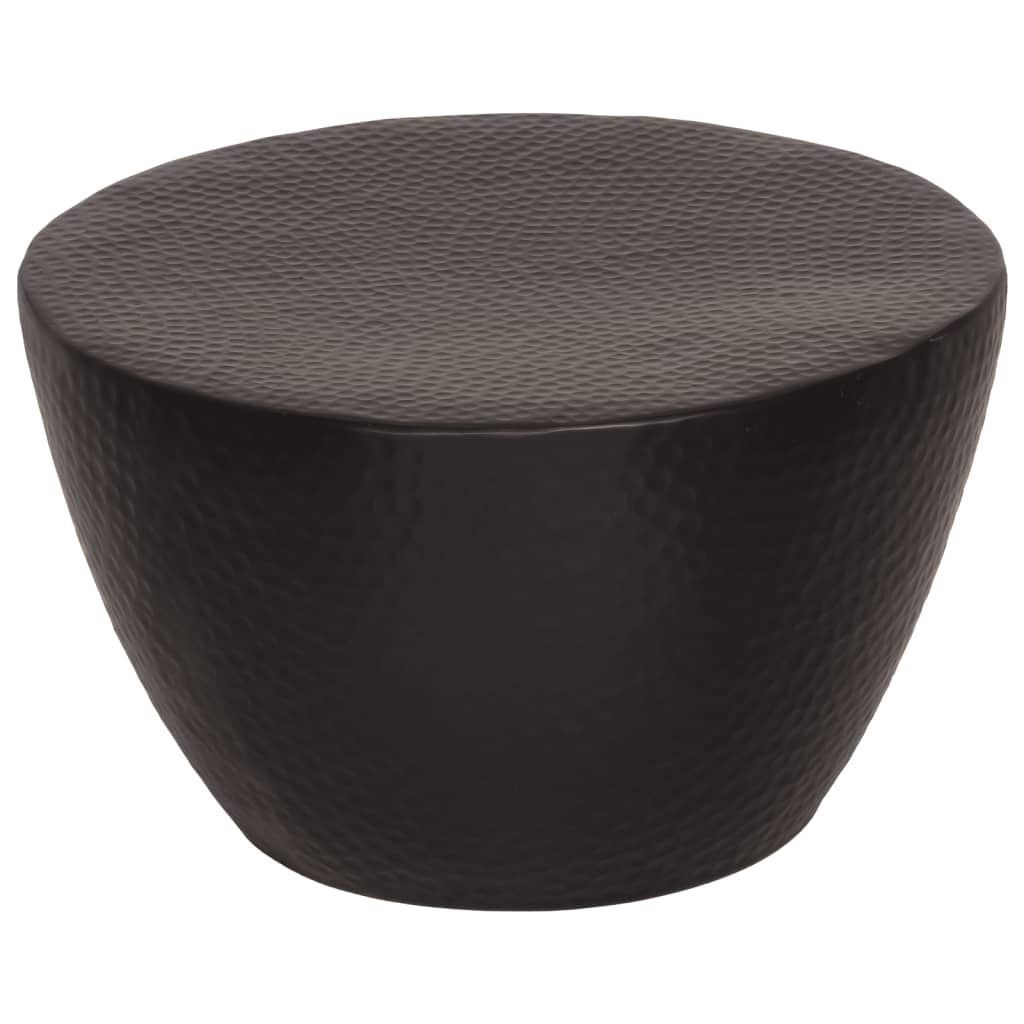 Coffee Table Hammered Aluminium Ã ̃ 50x30 cm Black