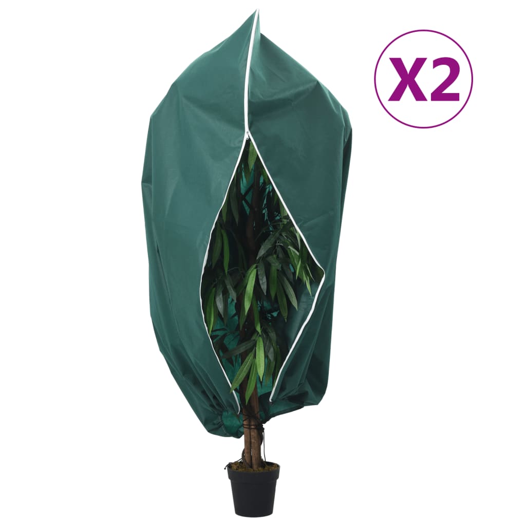 Plant Fleece Covers with Zip 2 pcs 70 g/m2 3.93x3 m