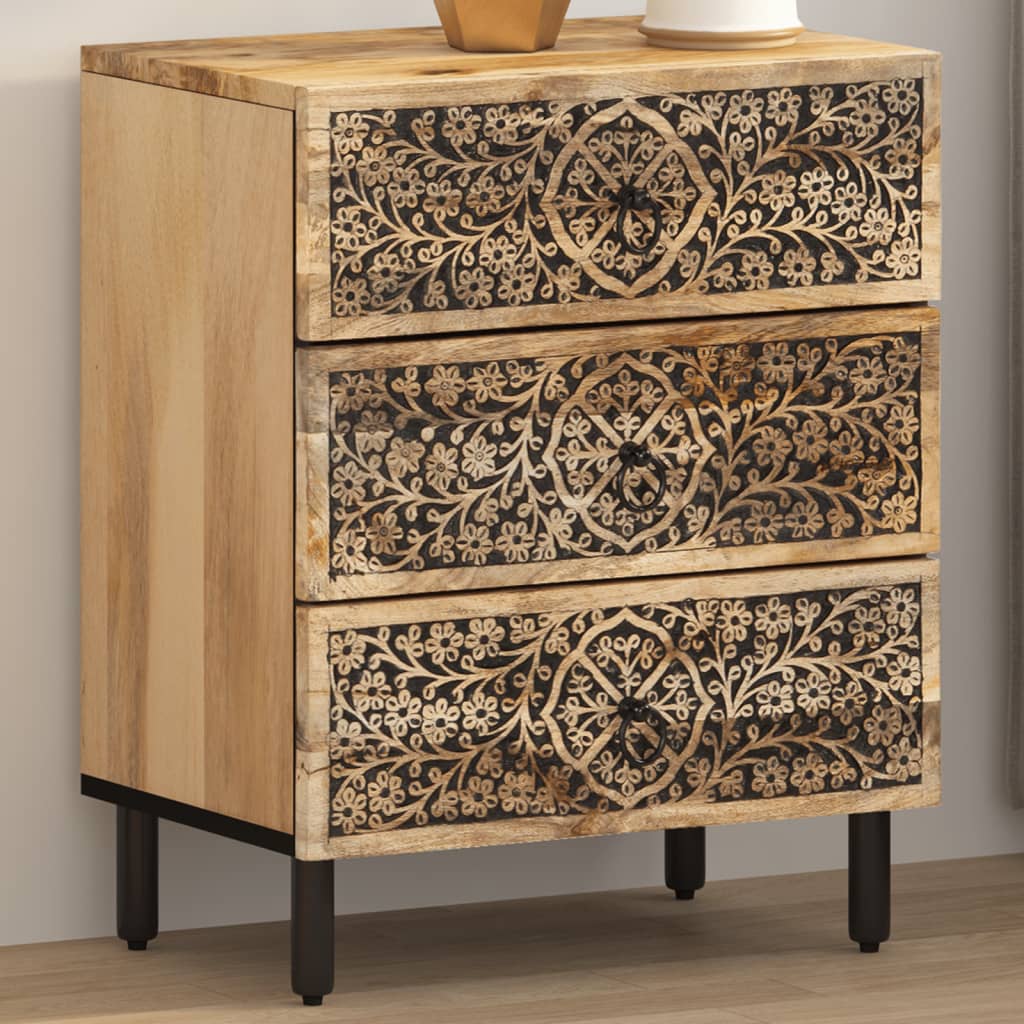 Bedside Table - CARLETON Dan Nightstand Natural Finish 50cm