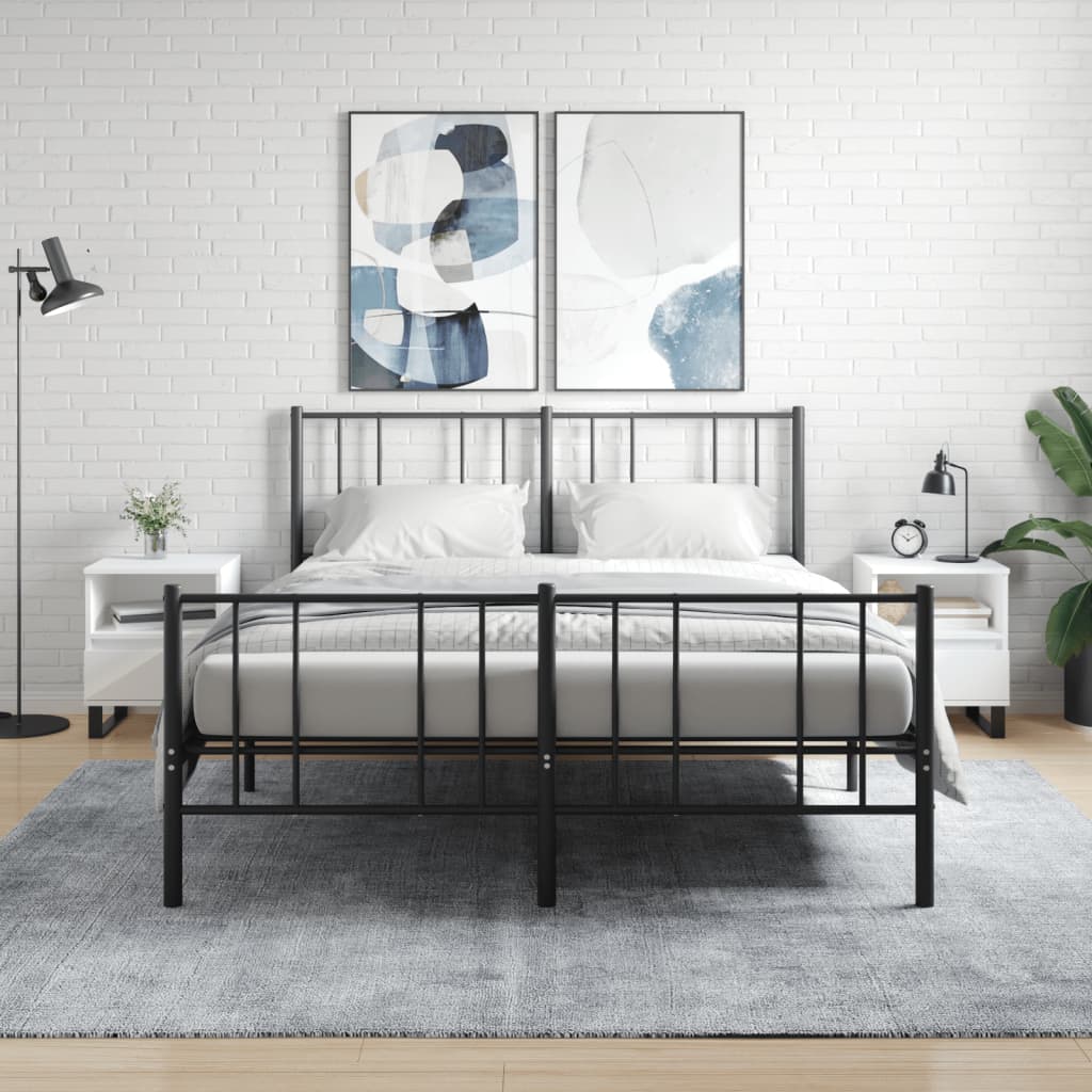 Bedside Table - PHOENIX Rae 2 Piece Nightstand White 40cm