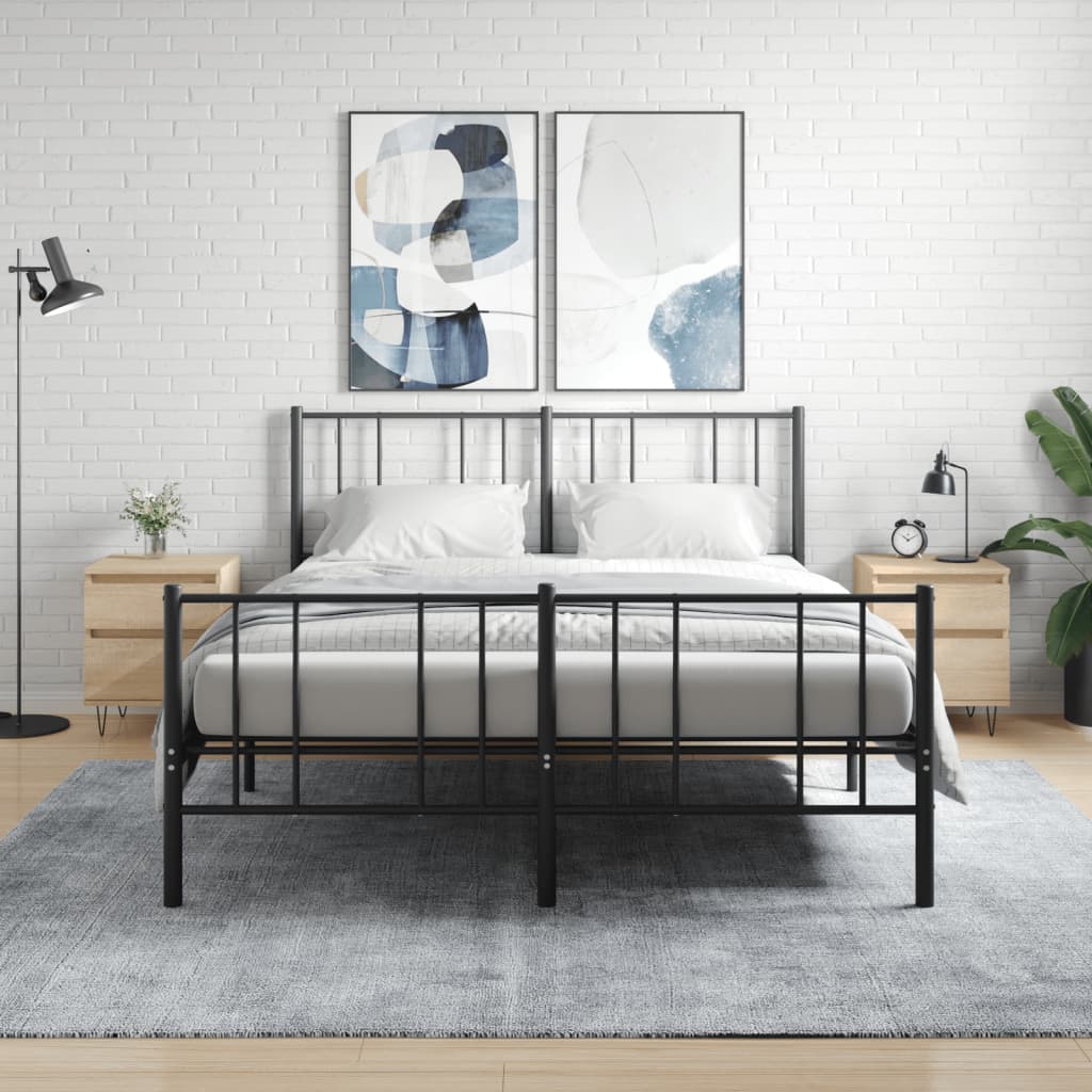 Bedside Table - PHOENIX Dex 2 Piece Nightstand Sonoma Oak 40cm