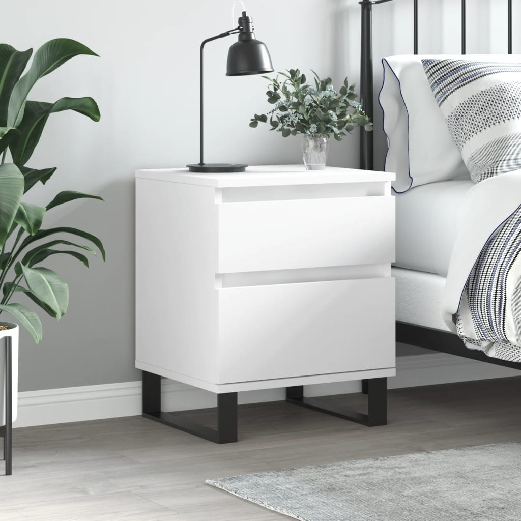 Bedside Table - PHOENIX Rio Nightstand White 40cm