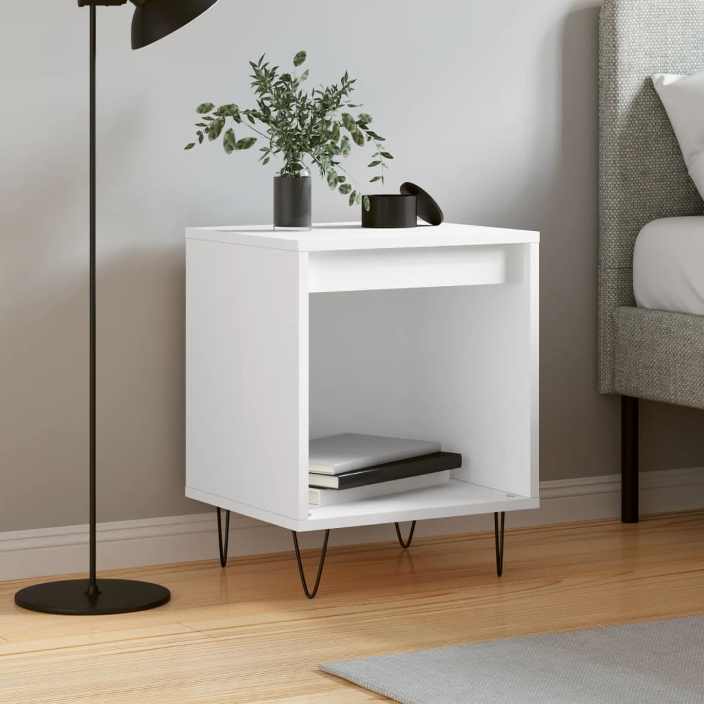 Bedside Table - PHOENIX Sam Nightstand White 40cm