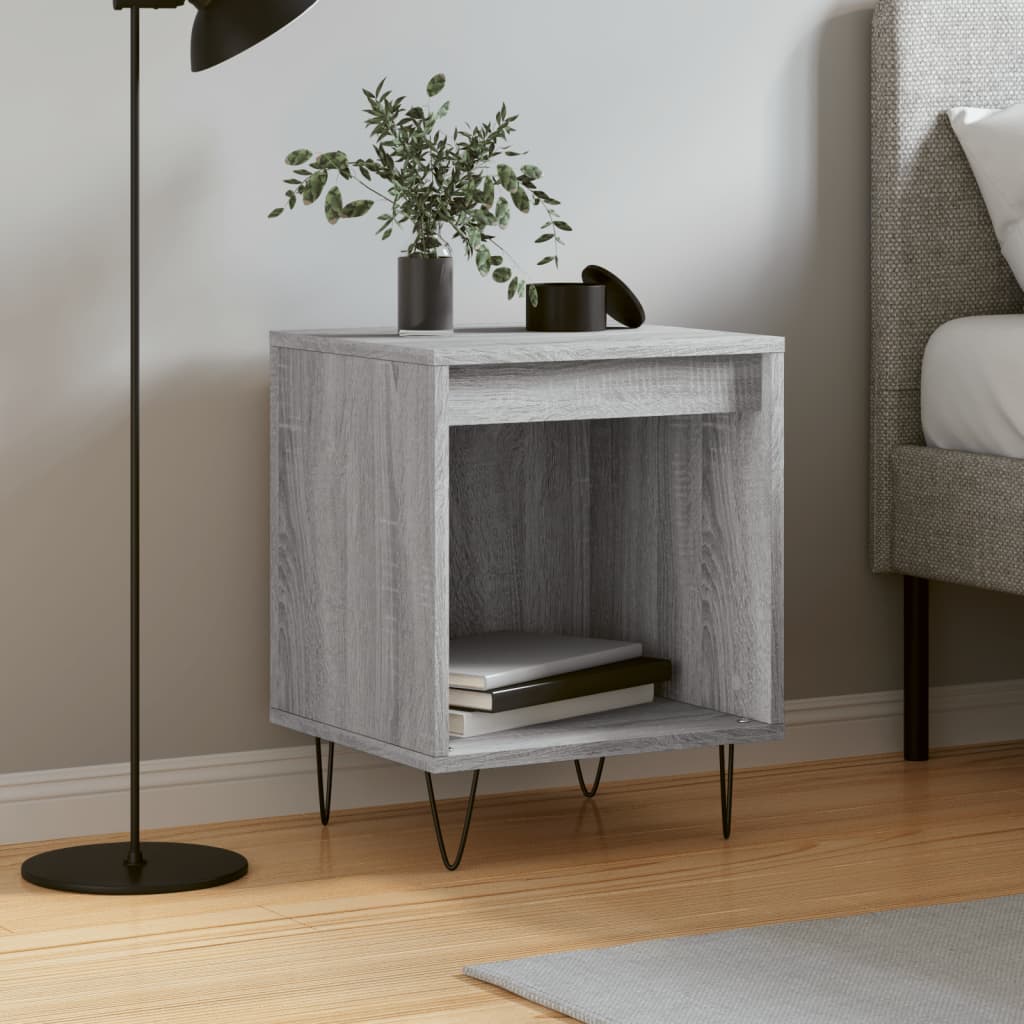 Bedside Table - PHOENIX Sid Nightstand Grey Sonoma 40cm