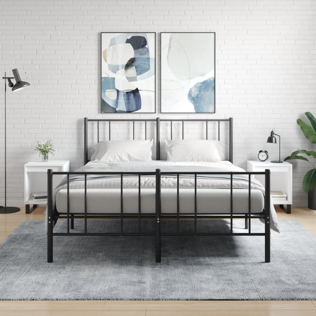 Bedside Table - PHOENIX Gabe 2 Piece Nightstand White 40cm