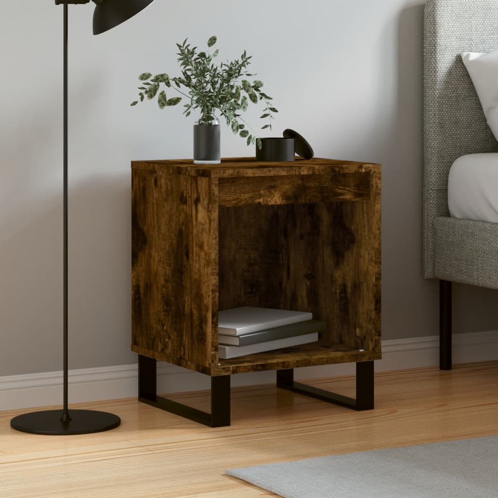Bedside Table - PHOENIX Tyra Nightstand Smoked Oak 40cm