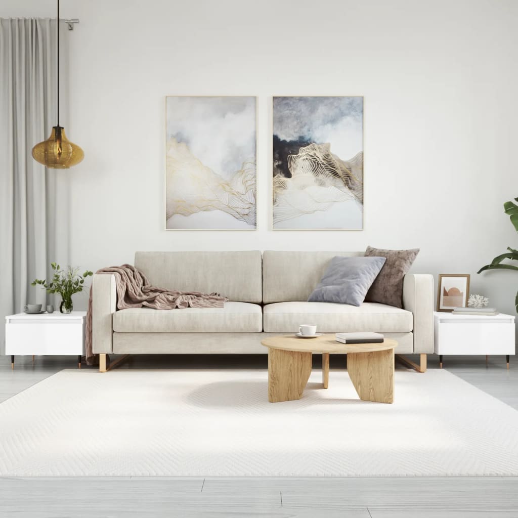 Coffee Tables 2 pcs High Gloss White 50x46x35 cm Engineered Wood