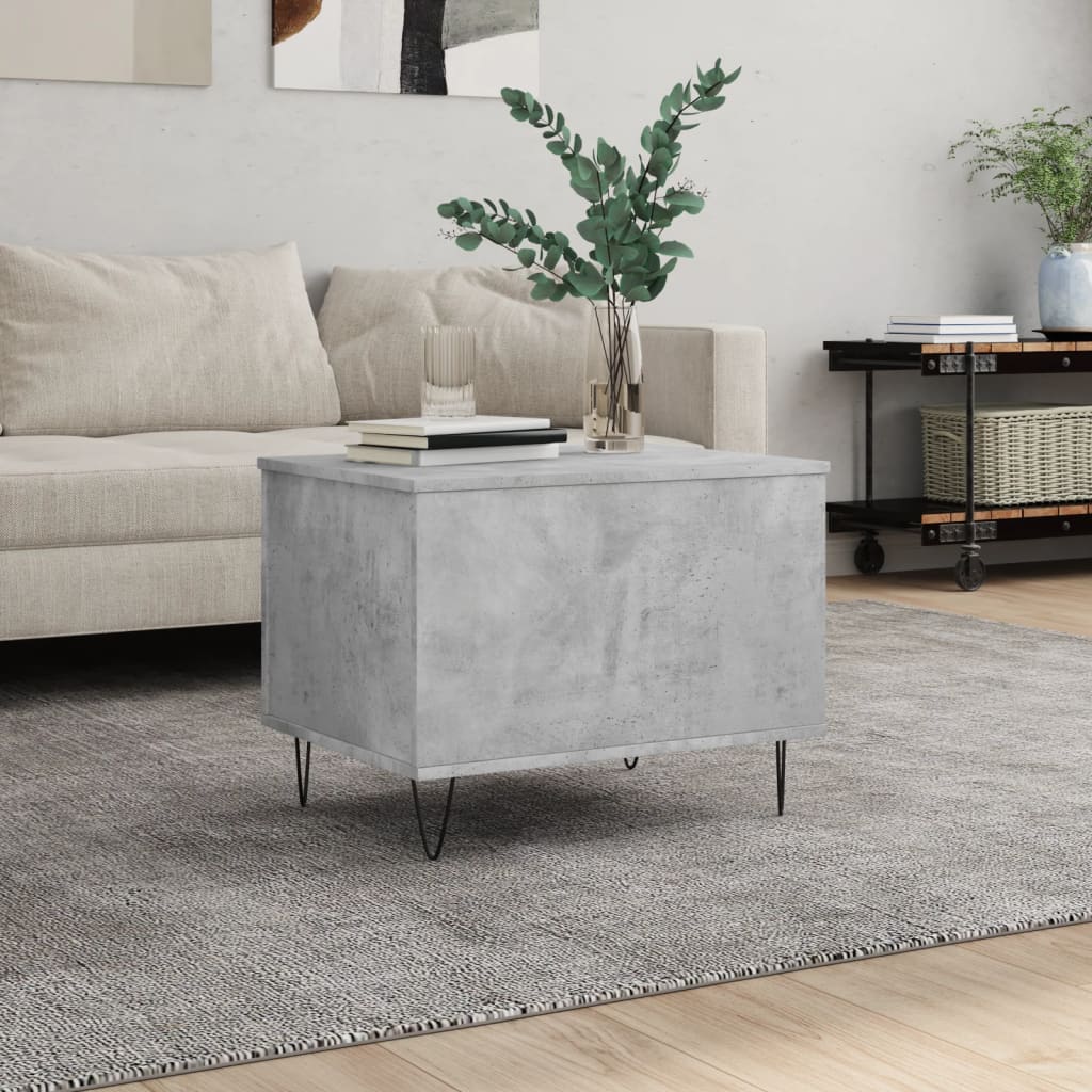 Coffee Table Concrete Grey 60x44.5x45 cm Engineered Wood