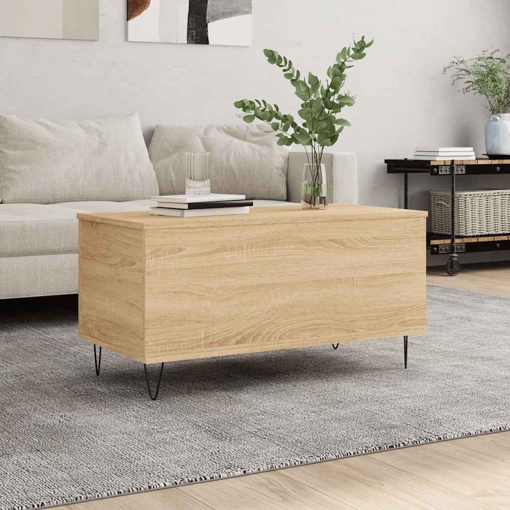 Coffee Table Sonoma Oak 90x44.5x45 cm Engineered Wood