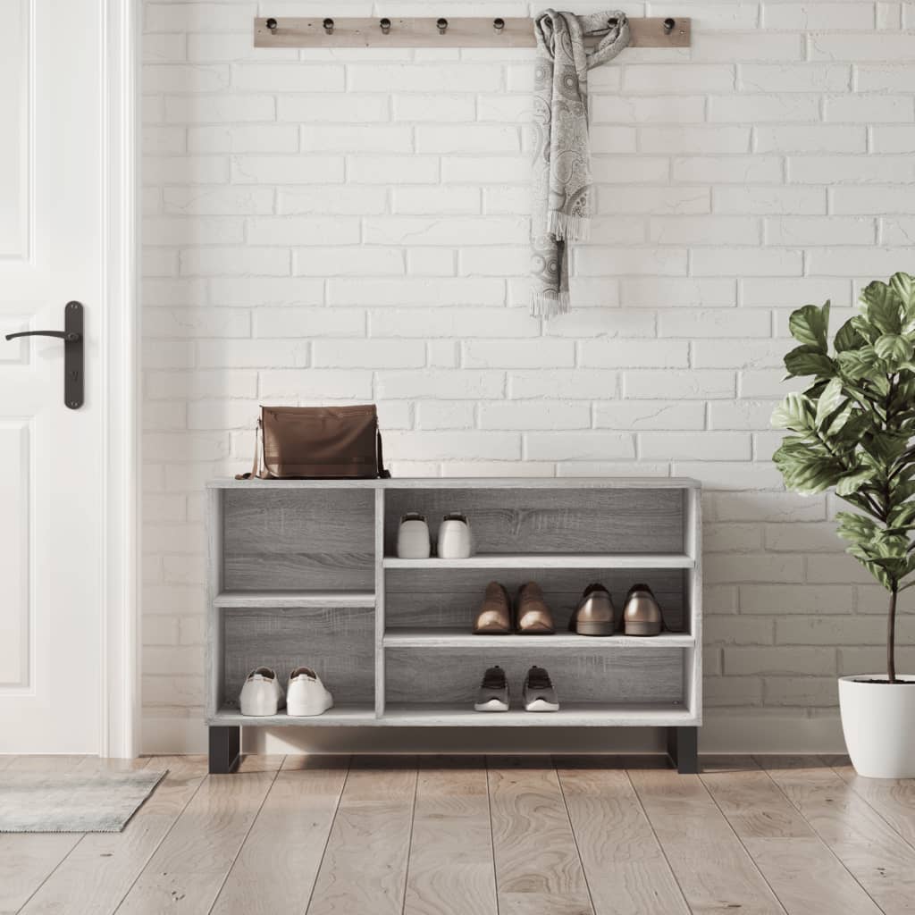 Shoe Cabinet Grey Sonoma 102x36x60 cm Engineered Wood