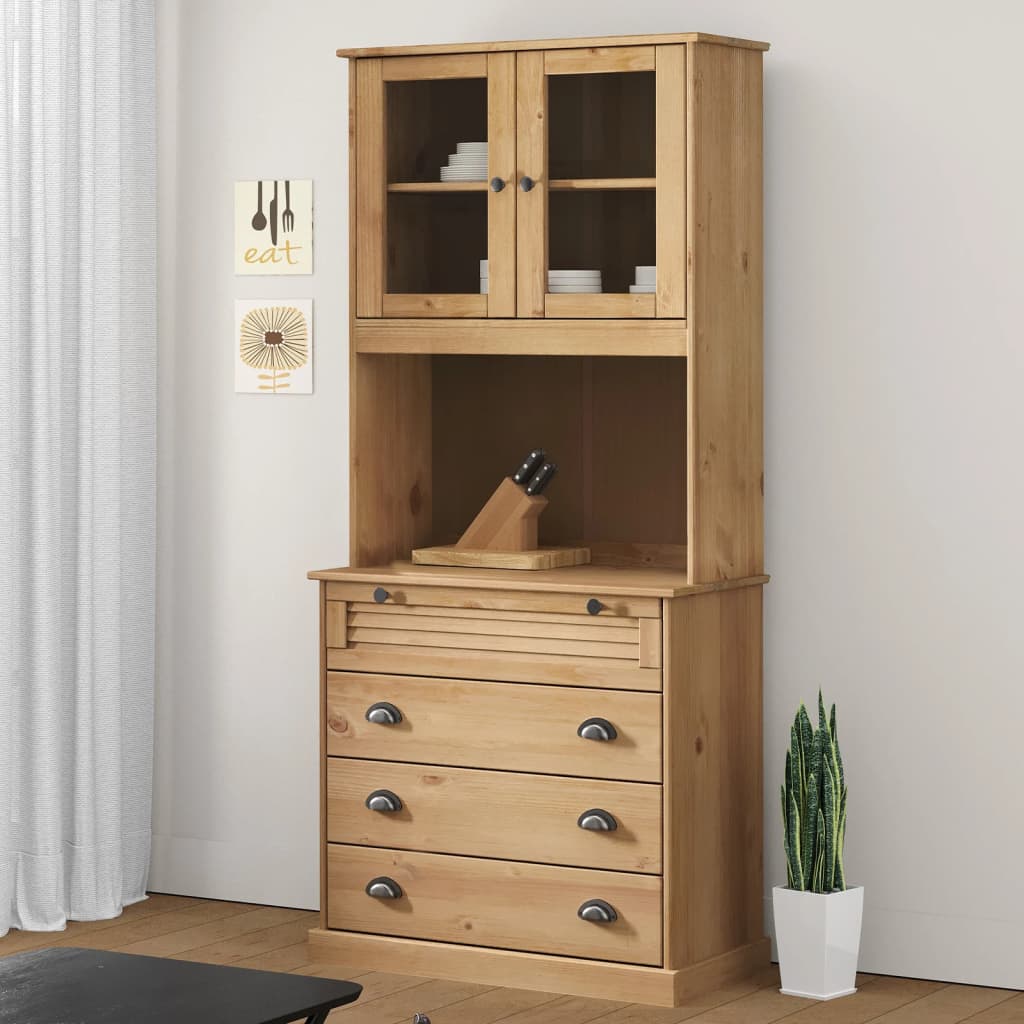 Highboard VIGO 80x40x176 cm Solid Wood Pine
