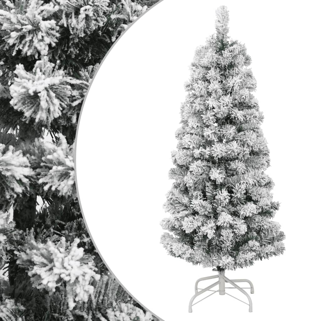 Fluer 150cm Hinged Tree Flocked with Snow