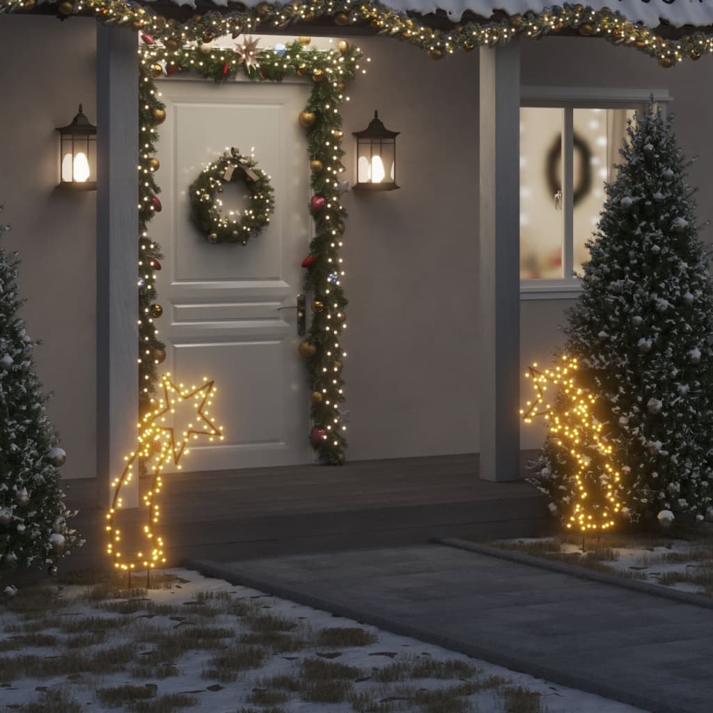 Faune Christmas Light Decoration Spikes Meteor 115 LEDs 89cm